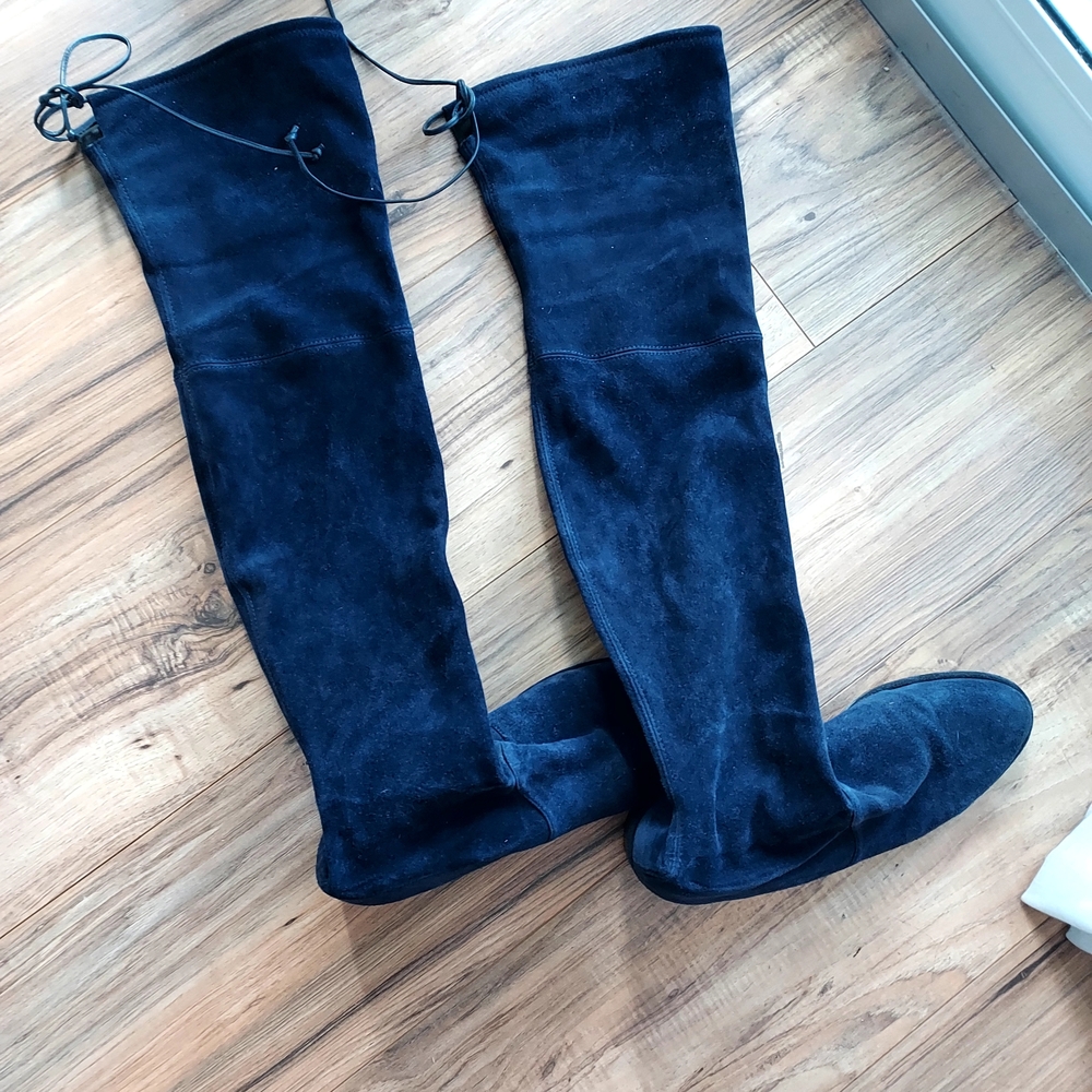 Stuart Weitzman Navy Over the Knee Boots